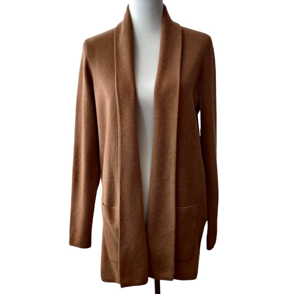 Women's Tan Open Front Cardigan